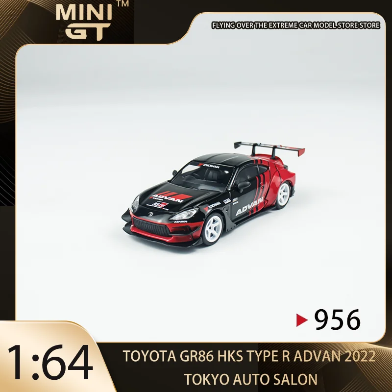 MINIGT 1:64 Toyota GR86 HKS TYPE R ADVAN 2022 Tokyo Auto Salon Alloy Premium Diecast Vehicle Model Collectible Display Piece
