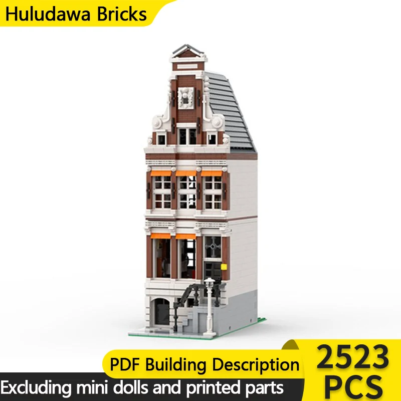 

Модель City Street View MOC, строительные кирпичи, квартира, модульная технология, детские праздничные подарки, сборные игрушки, костюм