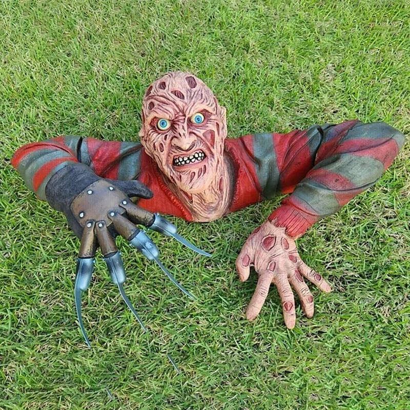 Ruby's Elm Street Nightmare Freddy Krueger Tomb Walker Decor Halloween Horror Cosplay Props Decoration Size 32-25-15Cm