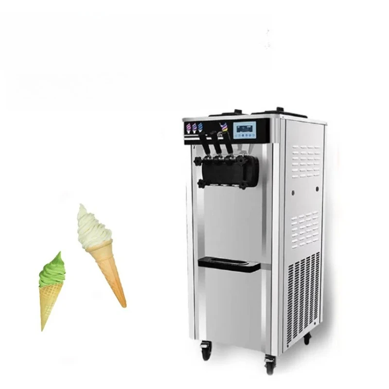 

3 Flavor Commercial Household Soft Ice Cream Machine Supply Vertical Mini Ice Cream Machine