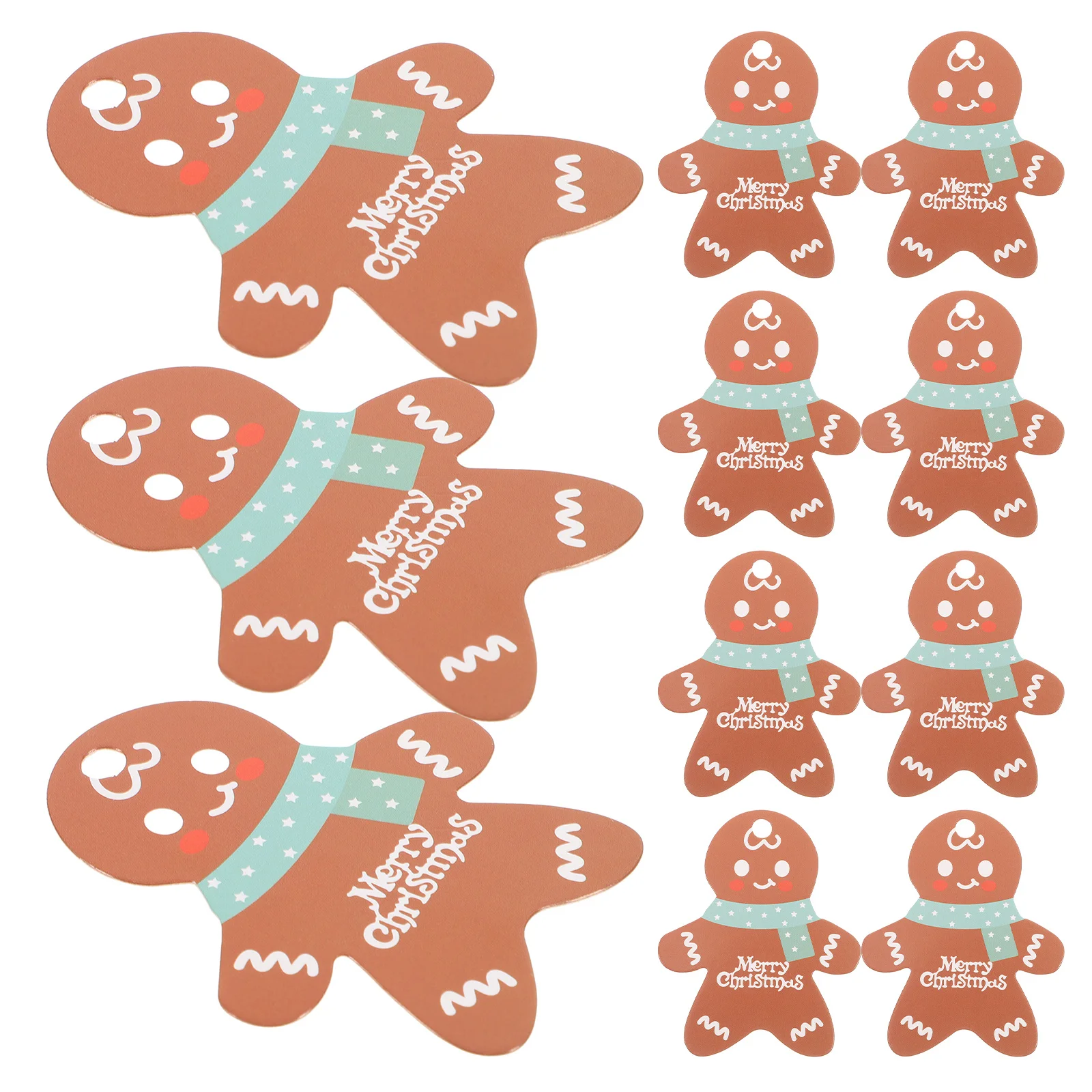 

50pcs Gingerbread Man Christmas Tags For Gift Labeling Diy Craft Scrapbooking Holiday Decoration Xmas Present Hanging Tag Office