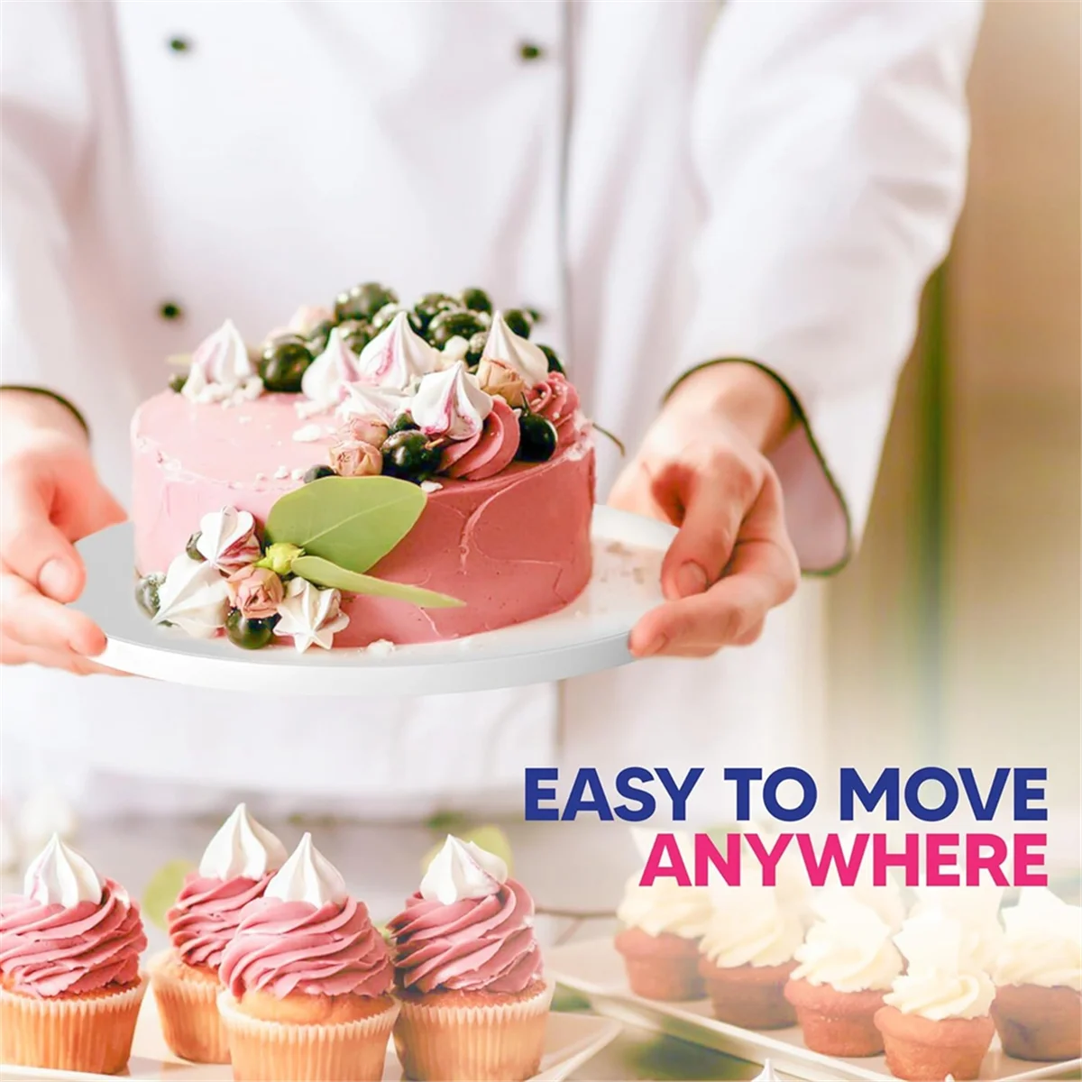 A46T ケーキボード、12 インチケーキドラムケーキボード 12 インチラウンド - 屈曲耐性のある多層ケーキベースディスプレイ用 5 個