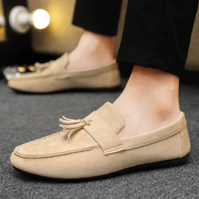 Scarpe pigre alla moda leggere Scarpe casual da uomo Scarpe da guida in pelle scamosciata da uomo traspiranti Slip-on Mocassini comodi Mocassini