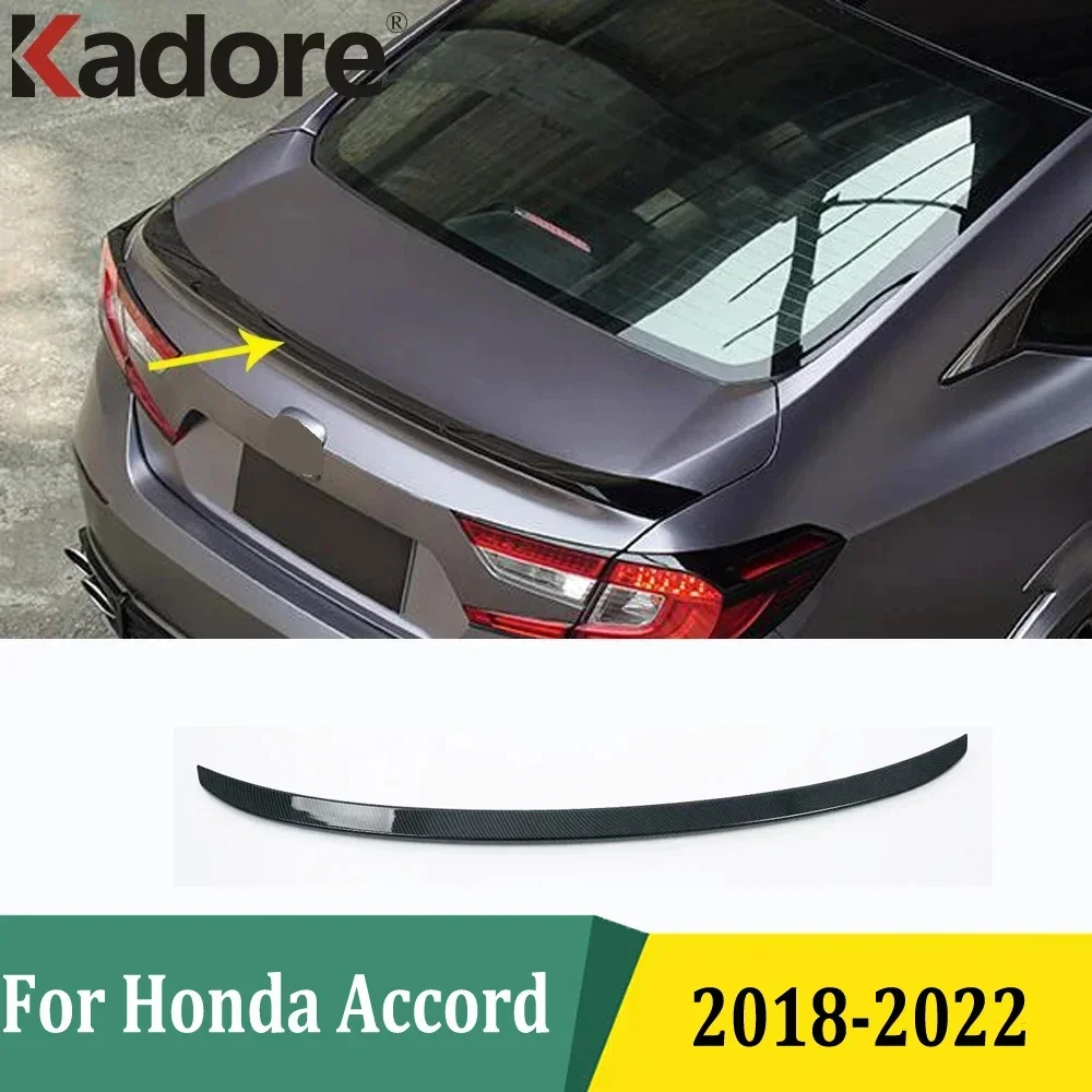 

For Honda Accord 2018 2019 2020 2021 2022 Carbon Fiber Rear Tail Trunk Spoiler Wing Cover Trim Lid Car Styling Accessories