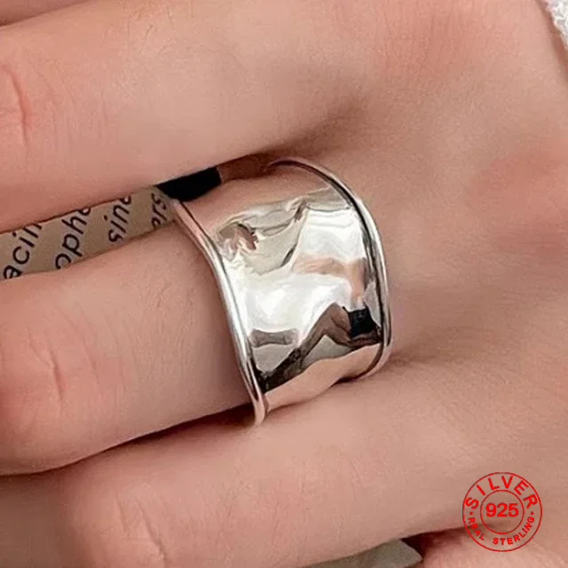 BF CLUB anelli a doppio strato Color argento per le donne Counple Wedding fidanzamento anello Vintage da donna in argento gioielleria raffinata