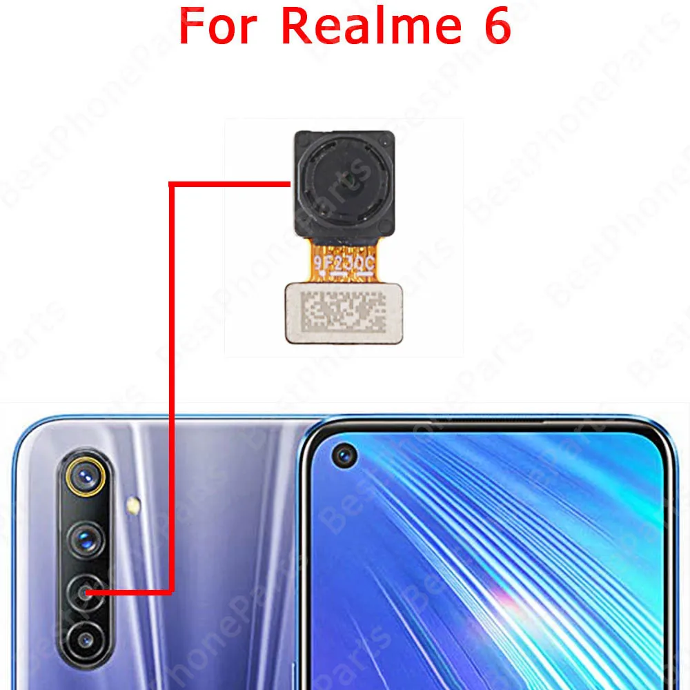 Camera Module For Realme 6 Pro 6i 6Pro 6S Big Rear Selfie Front Back View Camera Replacement Spare Parts Flex Cable