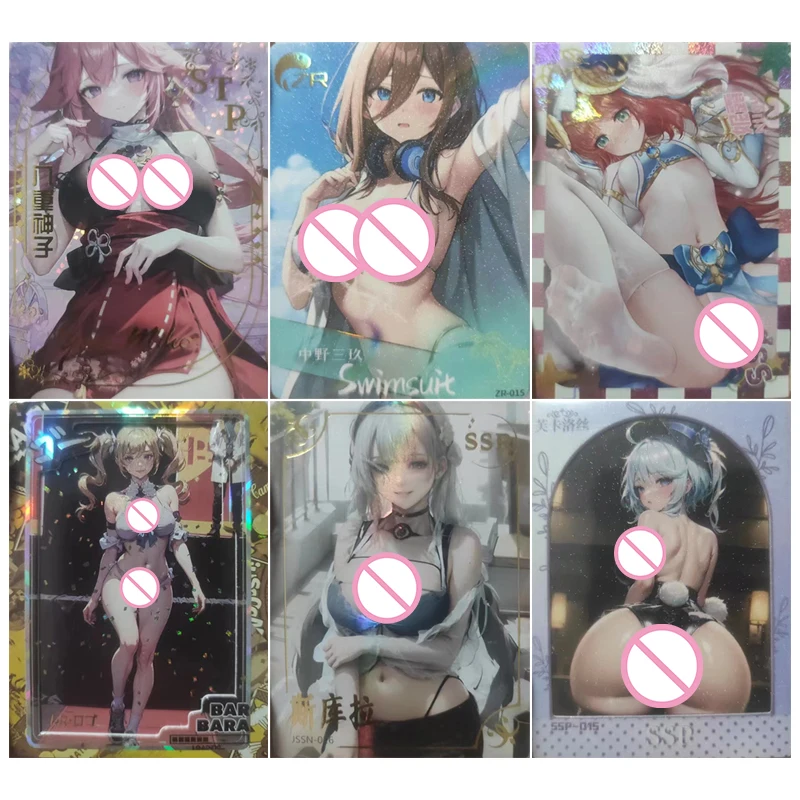 

Anime Goddess Story Yae Miko Barbara Yor Forger Ganyu Nilou Nami Collectible Cards Christmas Birthday Gifts Children's Toys