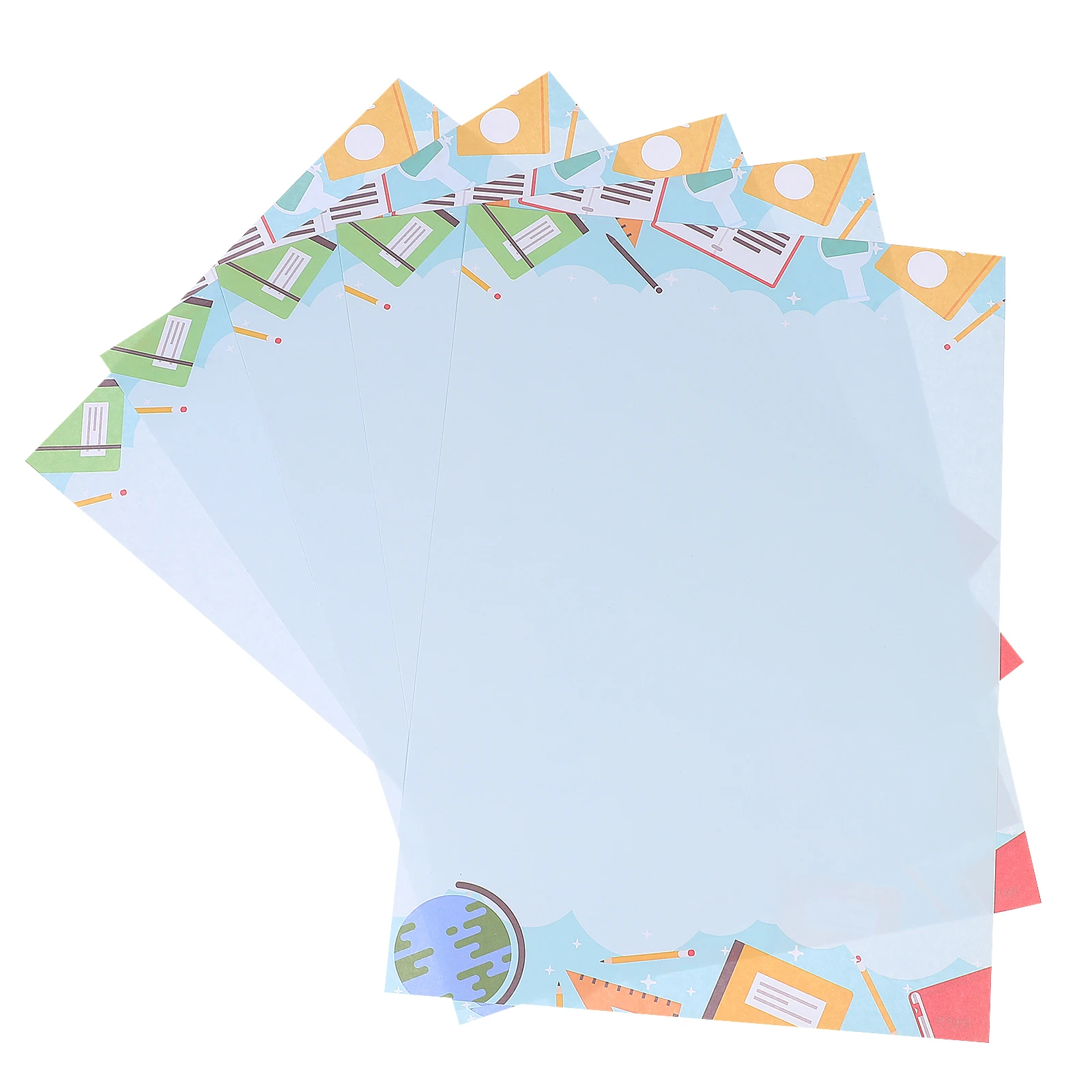 

50pcs Colorful Letter Printed Stationery Writing Tools Note Paper For Students Creative Writing Supplies High-Quality