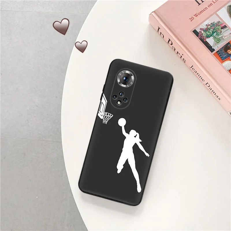 Black Matte Phone Cases for Honor X8b X8 X7 X6 a X9 b 90 70 Magic5 8x Basketball Shot Dunk Huawei P40 P30 P20 Psmart Soft Cover