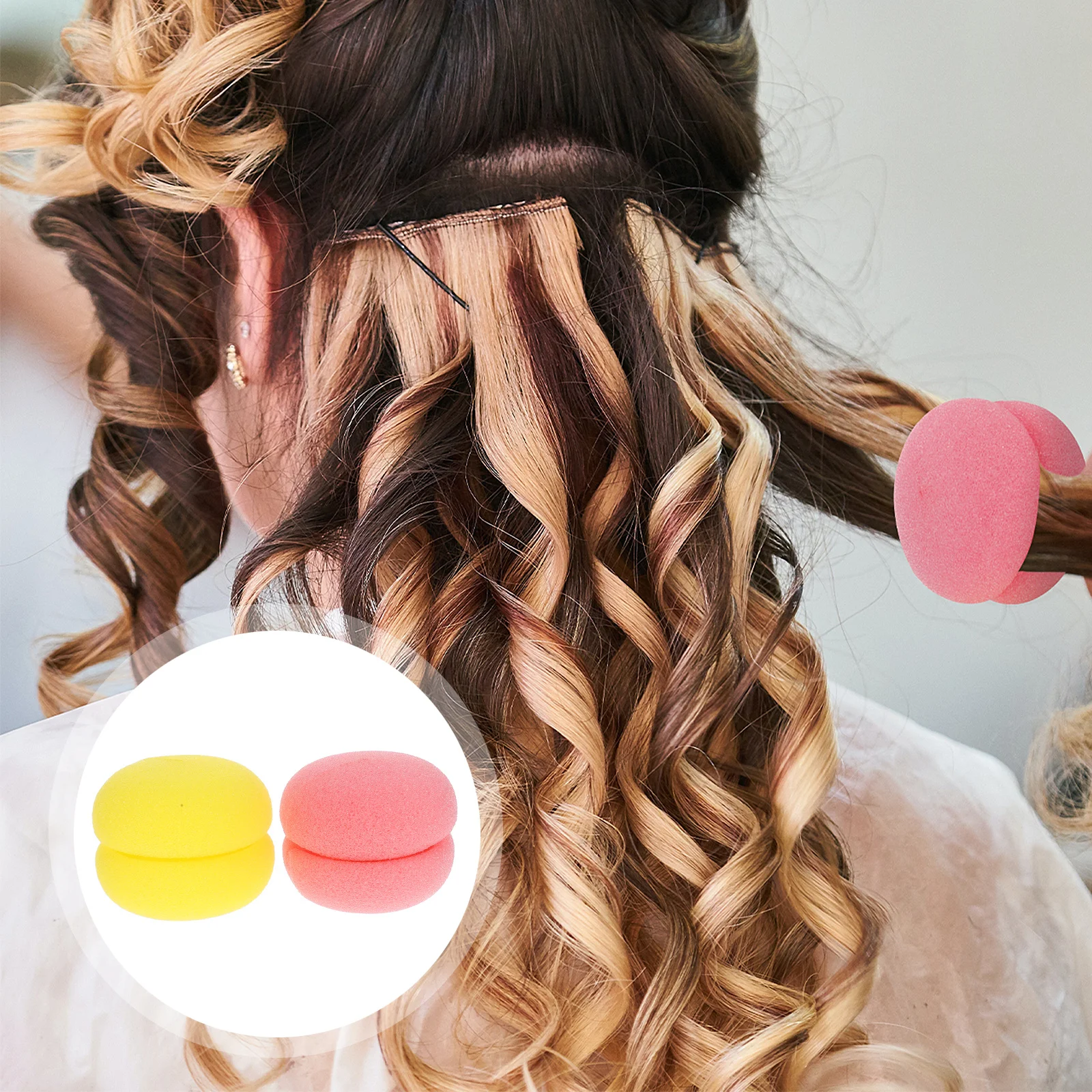 

12Pcs Sponge Foam Hair Curlers Soft Round Curling Rollers Flexible Wave Hair Styling Tool for Women Girls Hairdressing