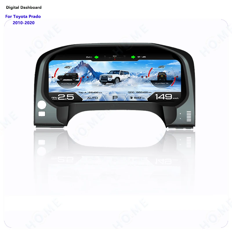 

Car Instrument Cluster Display Digital Dashboard Cockpit Linux System Car GPS Navigation for LAND CRUISER Prado 2010-2020