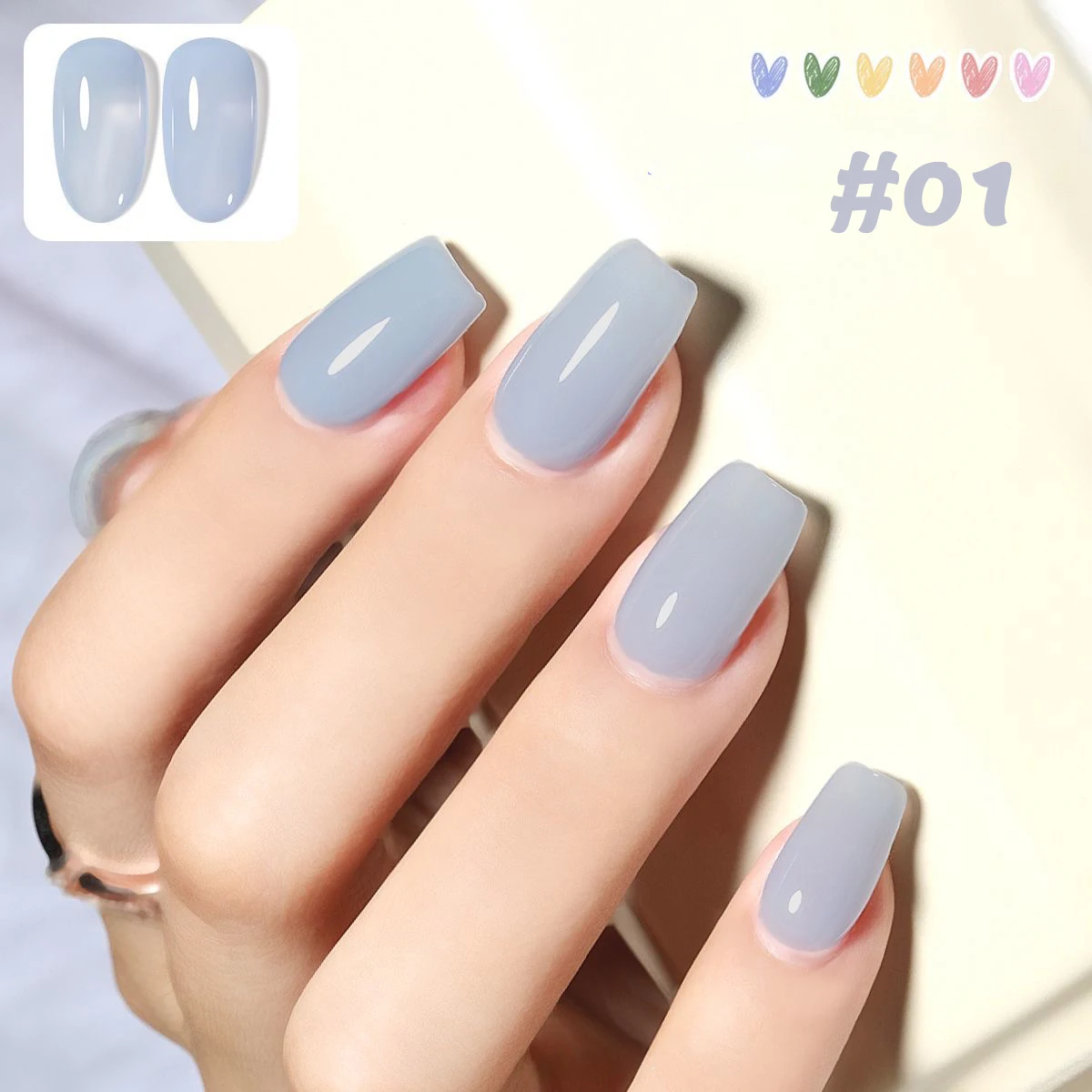 1pcs PSK Afternoon Sweetheart Gel Nail Polish Popular Macaron Whitening Yellow Pink Green Blue Gel Nail Art Nail Supplies