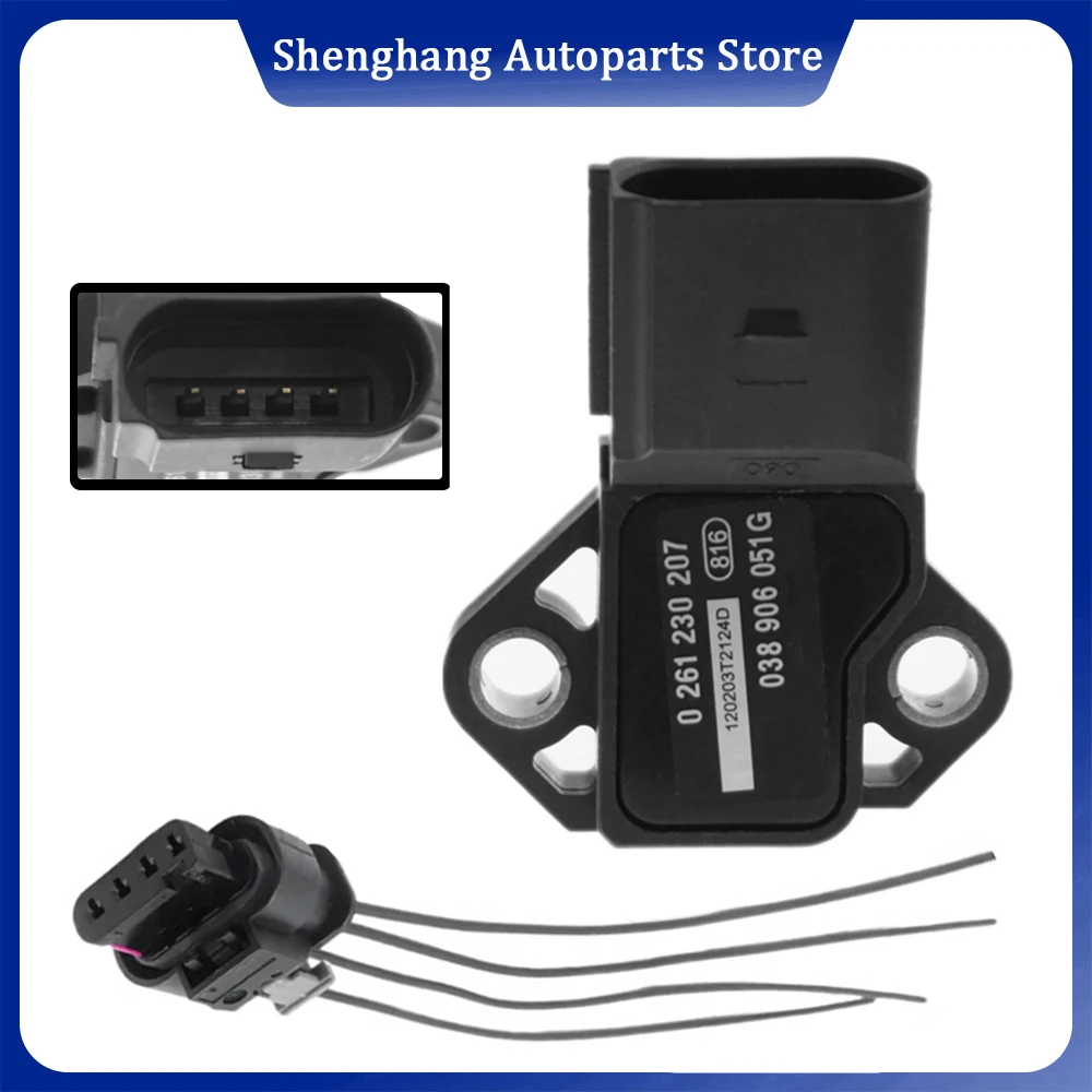 

038906051G Intake Air Pressure Sensor MAP Sensor For Audi A4/S4/Avant/Quattro 8K 08-15 A5/S5 Cabriolet 8F 10-11 Seat Exeo 3R