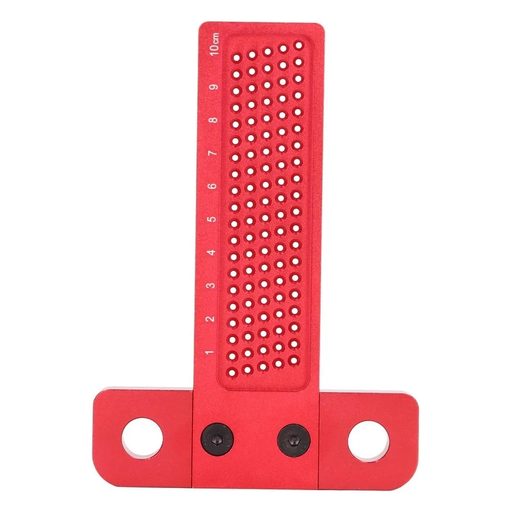 Aluminum Alloy Woodworking Scriber Ruler Angle Adjustment Scale 100mm Length T Square Ruler CNC Finished With Carpenter Pencil