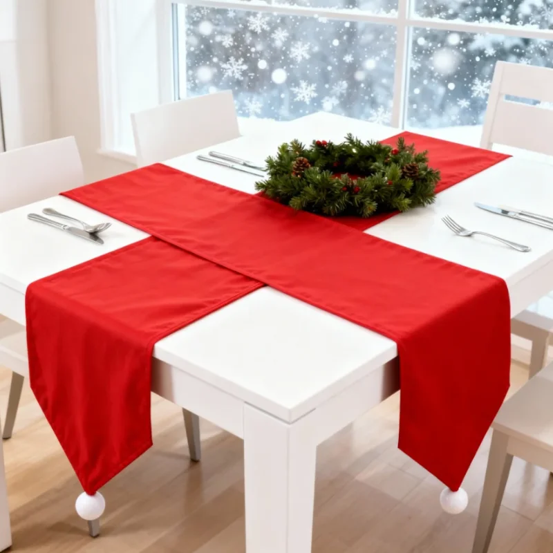 Weihnachts-Tischläufer, rot, f – Christmas Table Runner Bewertung und Preis
