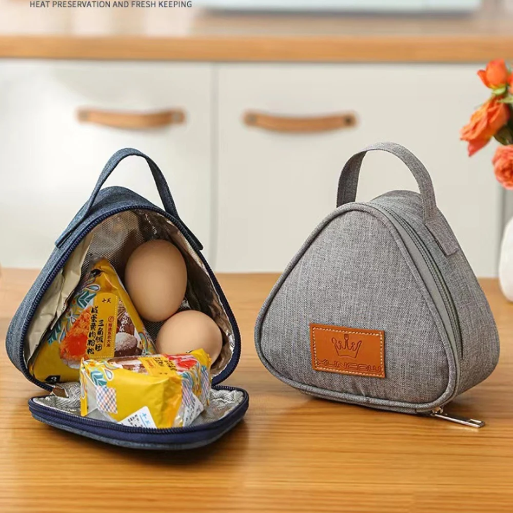 جديد المحمولة الثلاثي حقيبة عزل صغيرة الألومنيوم احباط طالب كرة الأرز حقيبة لطيف المحمولة علب الاغذية في الهواء الطلق حقيبة الغداء #2