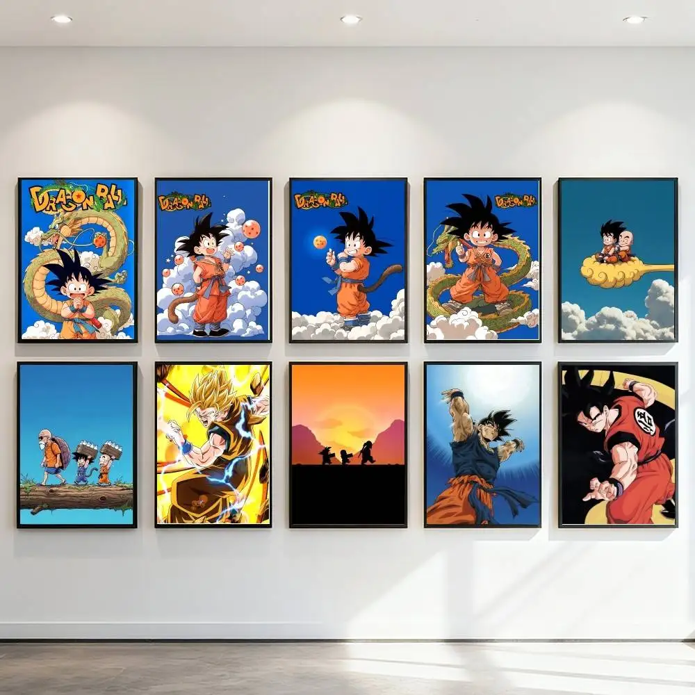Anime D-DRAGON B-BALL Goku Poster Art Print Anime Style Home Decor Ideal Gift Perfect Room Decor