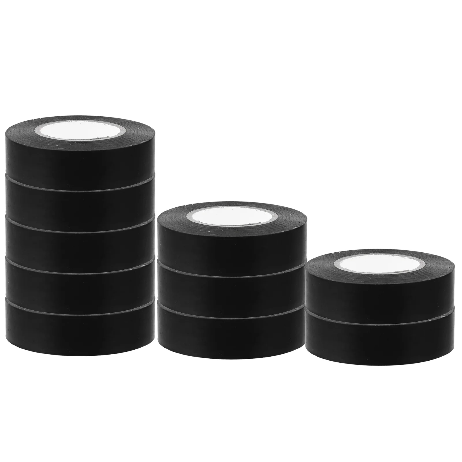 

10 Rolls Flame Retardant Electrical Tape Electrician Insulation Glue Pvc Waterproof Black