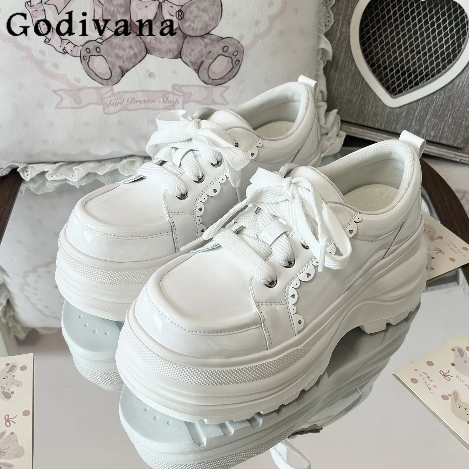 

Y2K Subculture Japanese Original Lolita Platform Muffin Shoes Gothic Sweet Cool Girl Versatile JK Uniform Height Increase Shoes