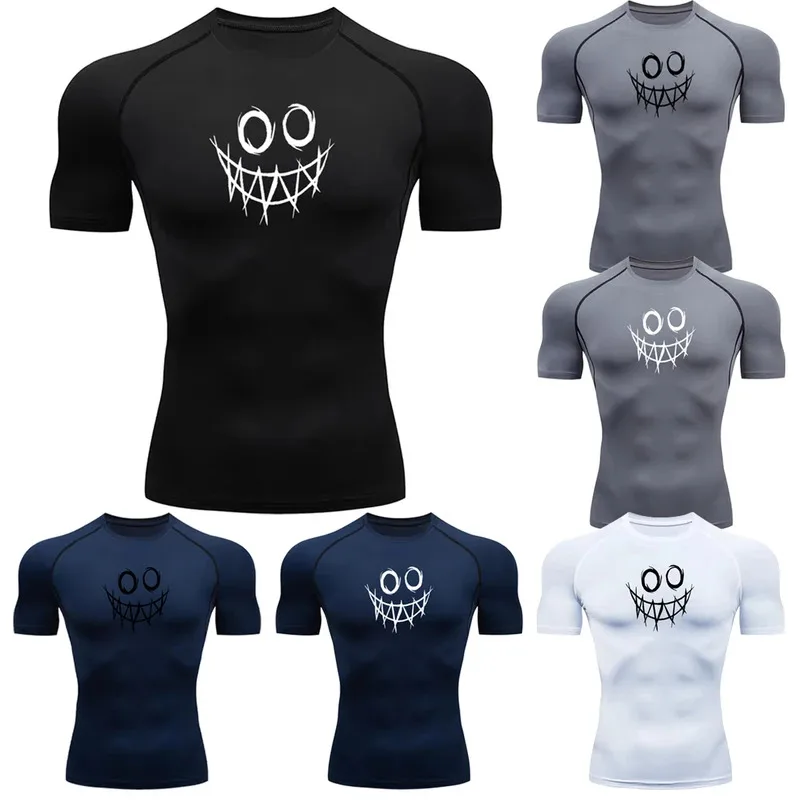 

Men's Running Compression Shirt Quick Dry | Short Sleeve Gym Workout Fitness Sports Print Top RL000704