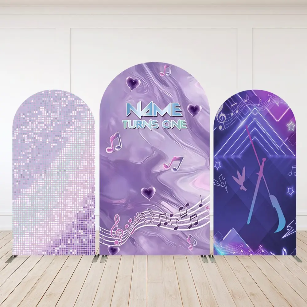 Kpop Music Arch Backdrop Cover Disco Dance Party Background Birthday Arched Wall Photo Booth Stage Event Decor Custom Banner