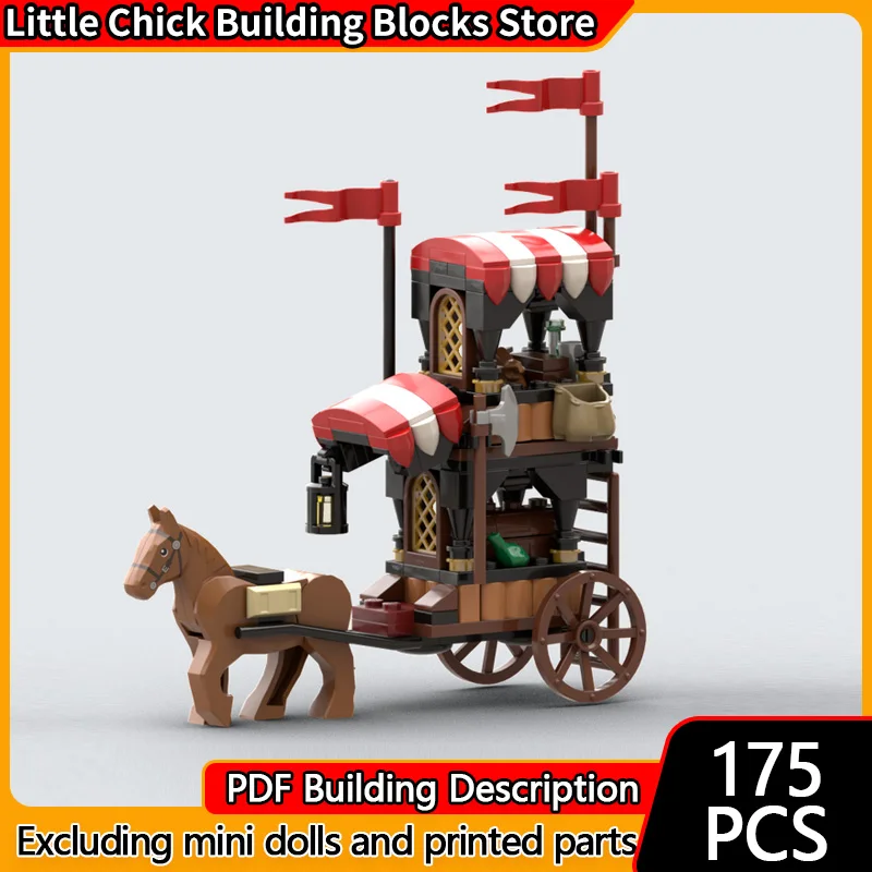 

Средневековый замок, модель MOC, строительные кирпичи, двухэтажный универсал, модульная технология, детские праздничные подарки, сборные игрушки, костюм