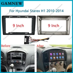 9 Inch Car Frame Fascia Adapter Android Radio Dash Fitting Panel Kit For Hyundai H1 Starex 2010-2014