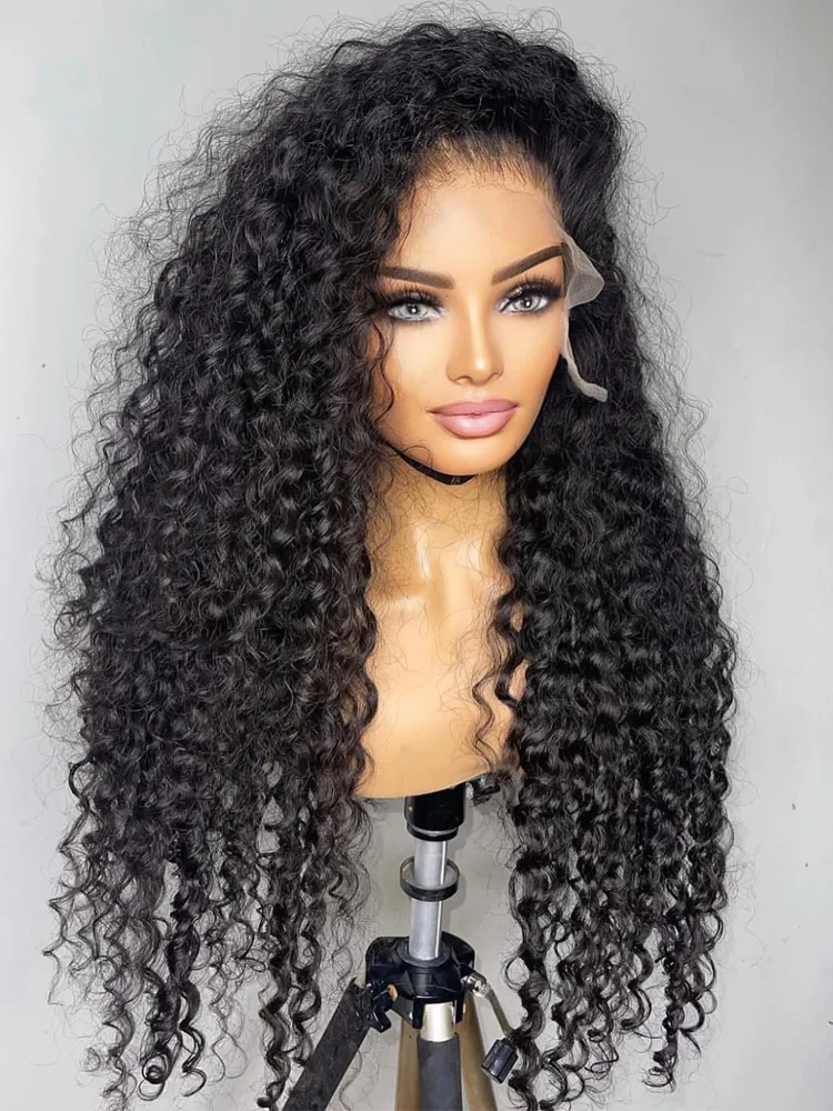 200 Density 13x6 Hd Lace Frontal Wigs Brazilian 32 34Inch Deep Wave Curly Human Hair Wigs 100% For Black Women Preplucked