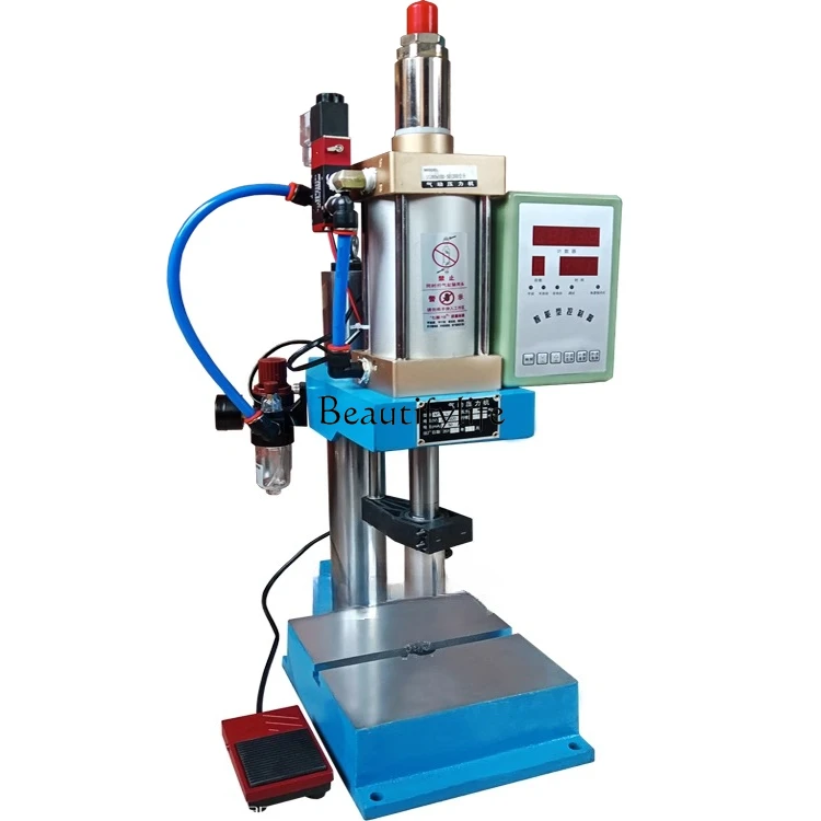 

1Single column pneumatic press Hot press Riveting punching machine Booster cylinder Press Punching machine