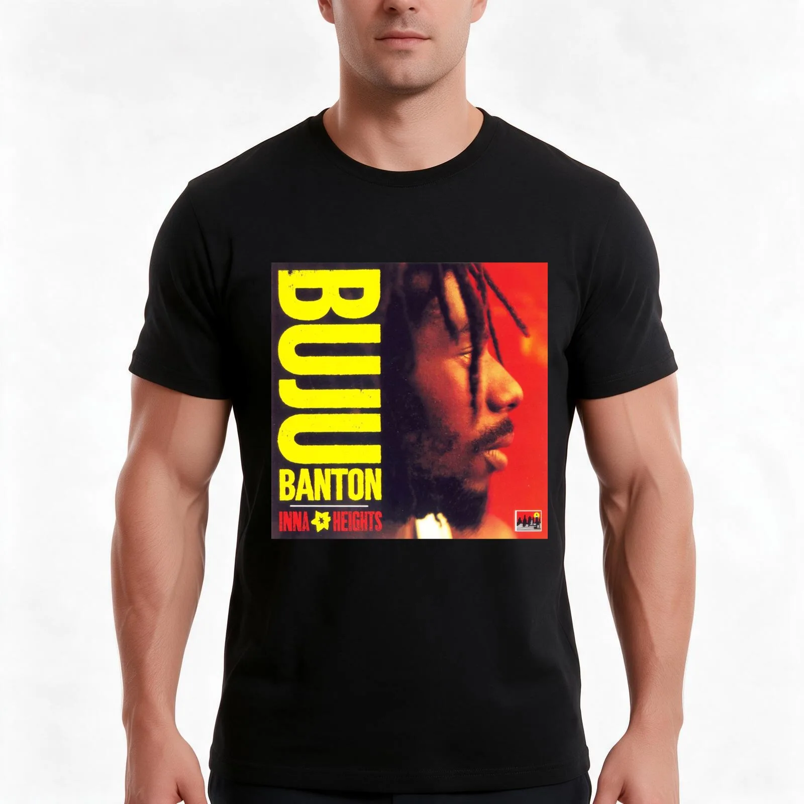 Buju Banton Inna Heights T-Shirt Summer Casual Cotton Tee Oversized Streetwear Tops Vintage Graphic Print Unisex Men Women