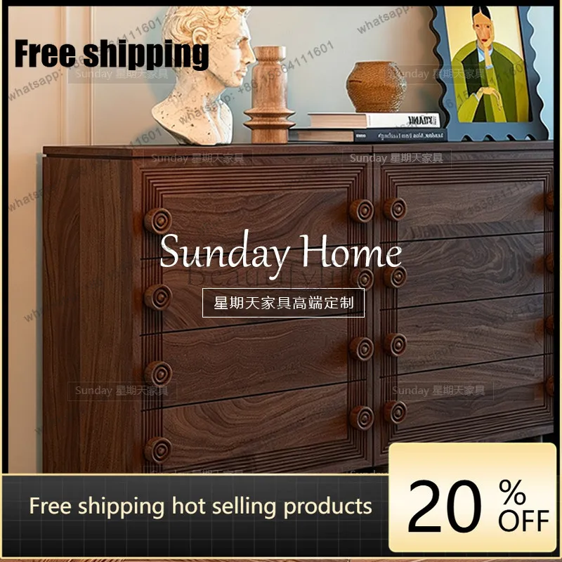 Factory Direct French Light Luxury Entrance Cabinet Medium Antique Old Retro Bucket Cabinet