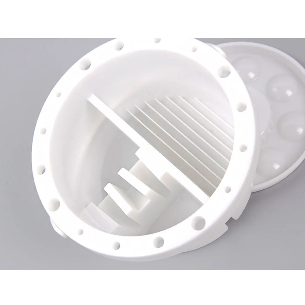 

Portable Watercolor Paint Washing Bucket 3-Chamber Brush Holder With Mixing Palette Lid For Outdoor Travel Painting