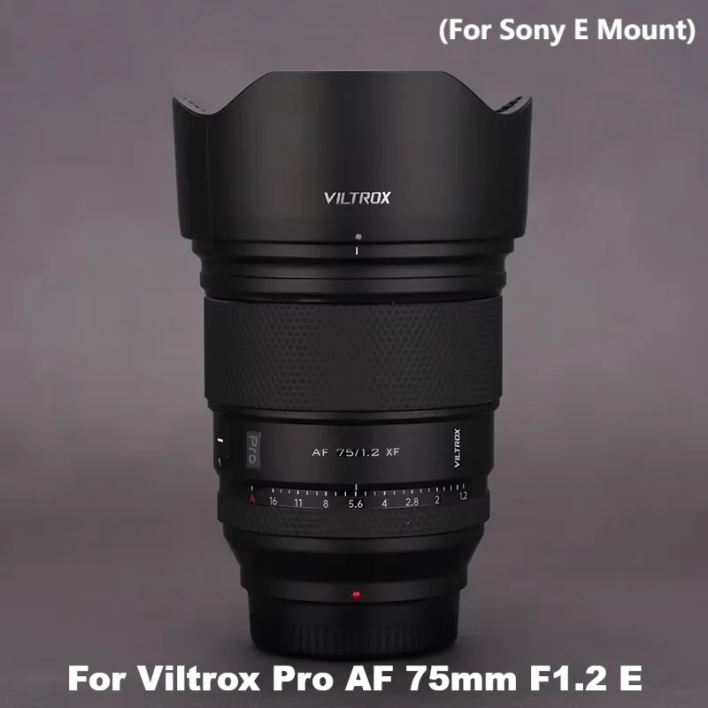 For Viltrox Pro AF 75mm F1.2 E (For Sony E Mount) Decal Skin Camera Lens Sticker Vinyl Wrap Film Coat AF75 75/1.2 75 1.2 F/1.2 E