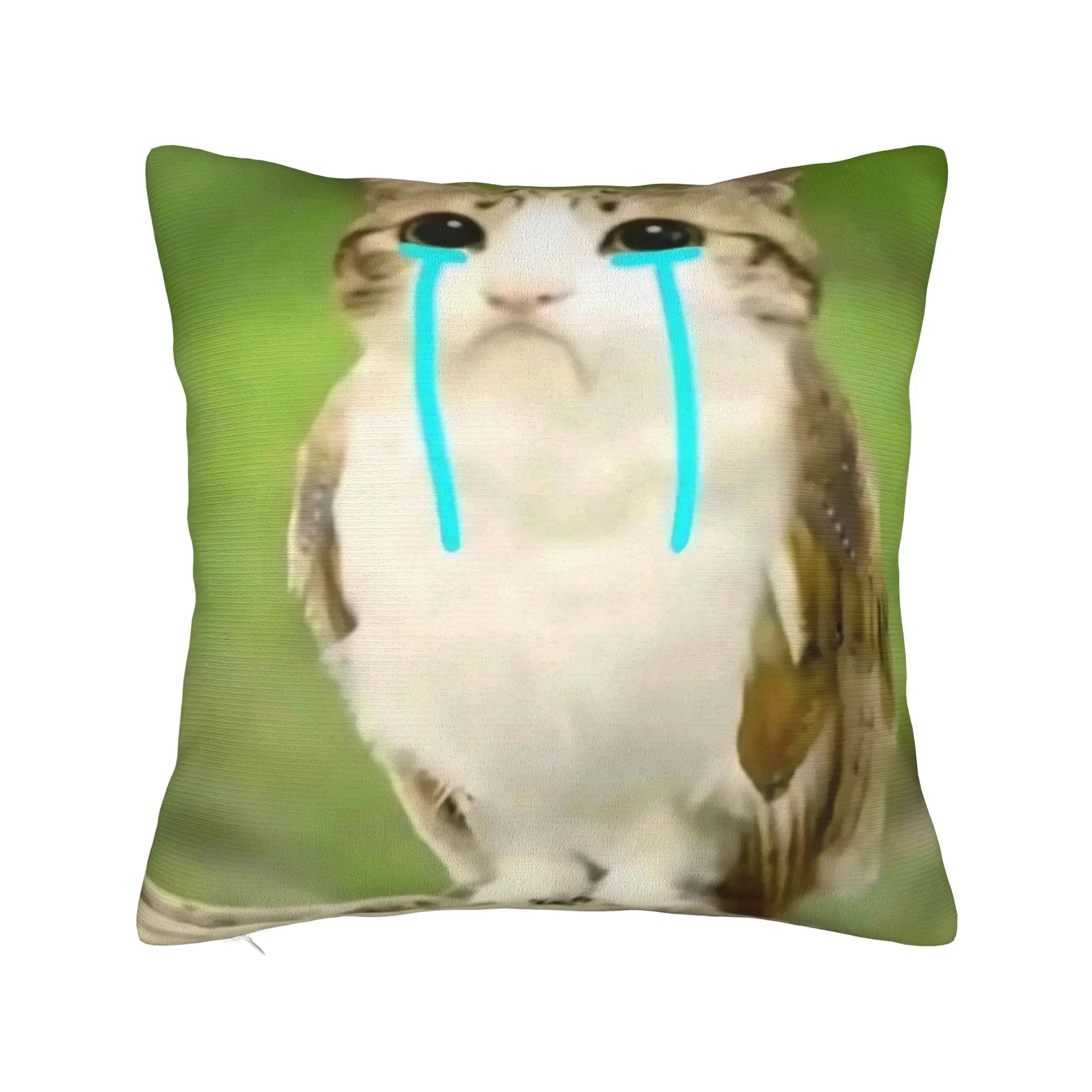 

Квадратные наволочки Meowl Cat Owl Crying, чехлы для подушек, забавные декоративные наволочки на молнии для дома 18 дюймов