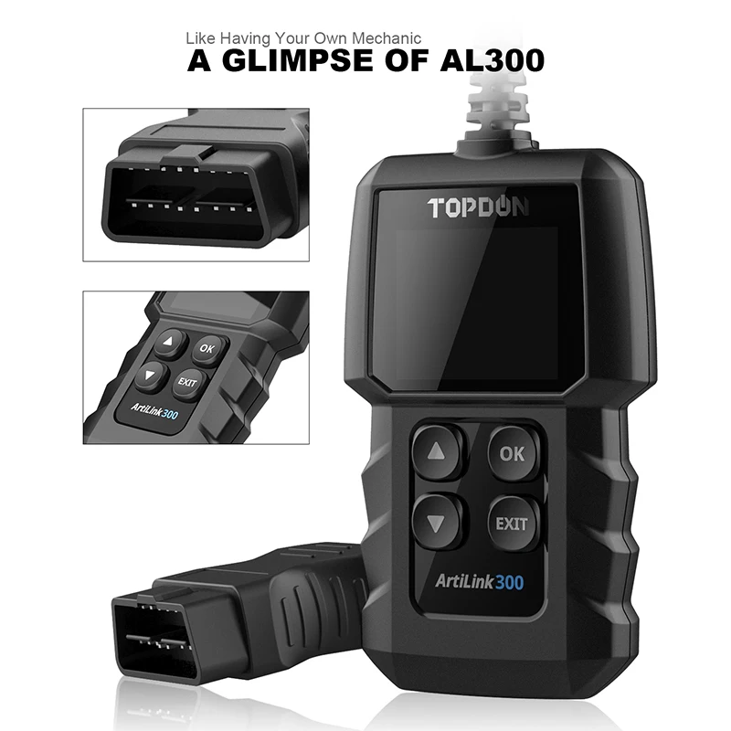 Topdon AL300 OBD2 Scanner For Car Code Reader Automotive Diagnostics Tool Engine Analyze On-board Monitor Test Auto Scan Tool