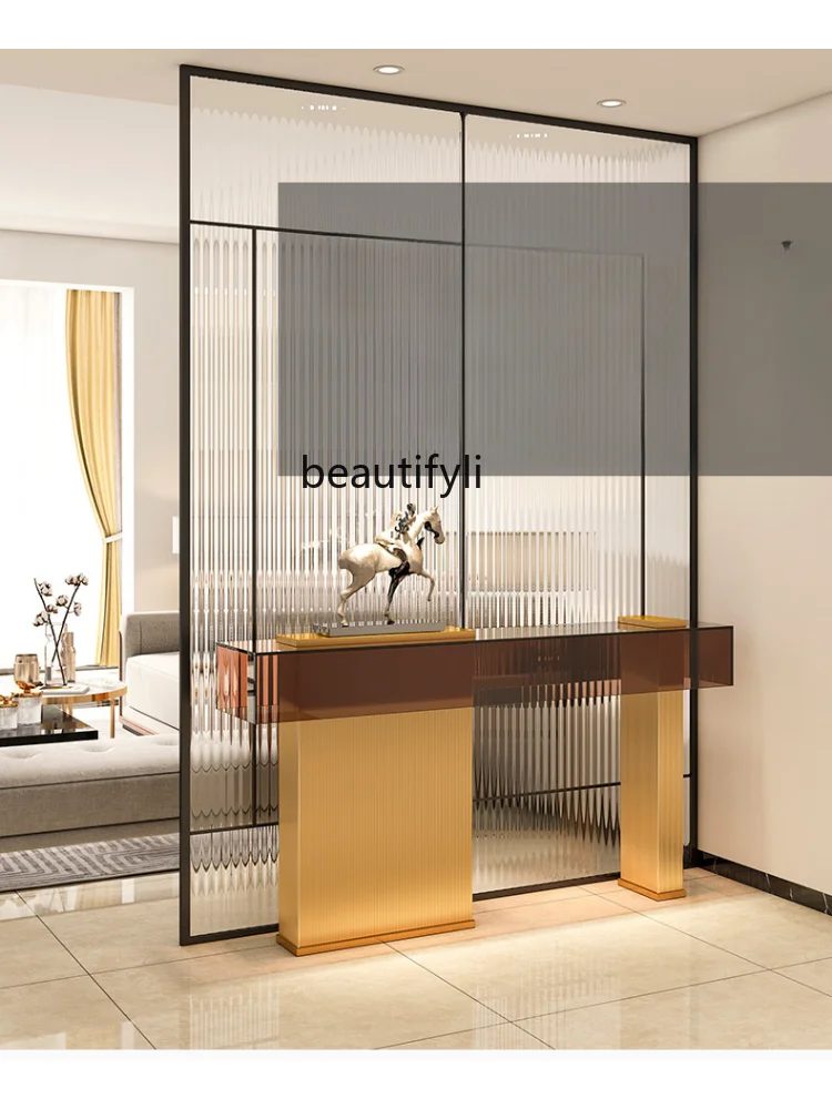 Light Luxury Console Tables Home Corridor Aisle Modern Curio Cabinet Hallway Wall Partition a Long Narrow Table Console