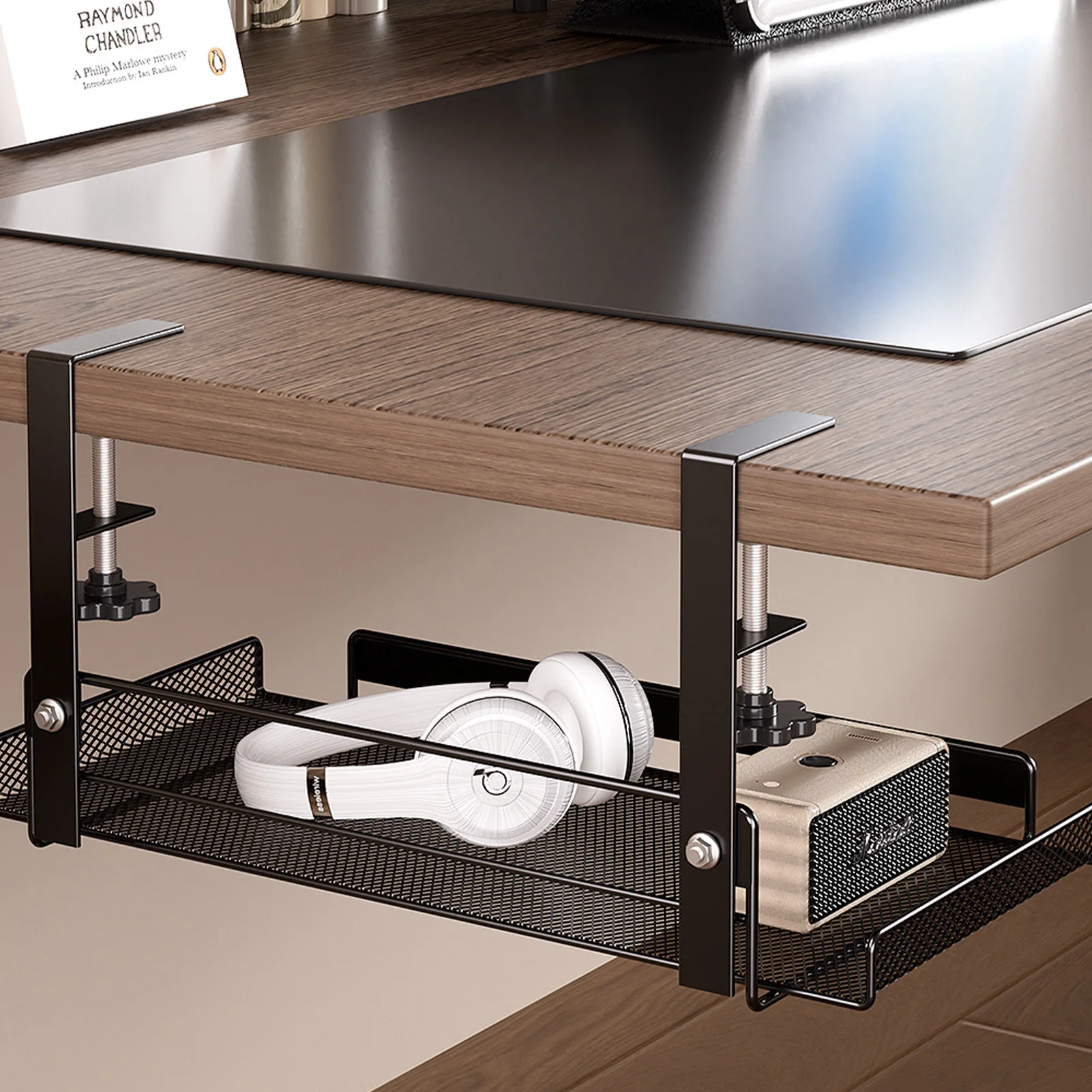 Space-Saving Cable Management Box Durable for Office Desk Underneath Wire Organizer Socket Storage No Drilling Required