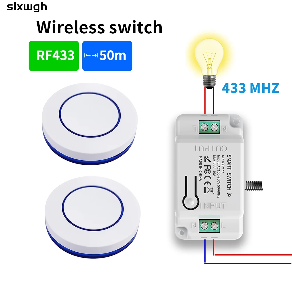 RF 433MHz Wireless switch Remote Control Light Switch Home Automation Modification Switch for Lighting Control