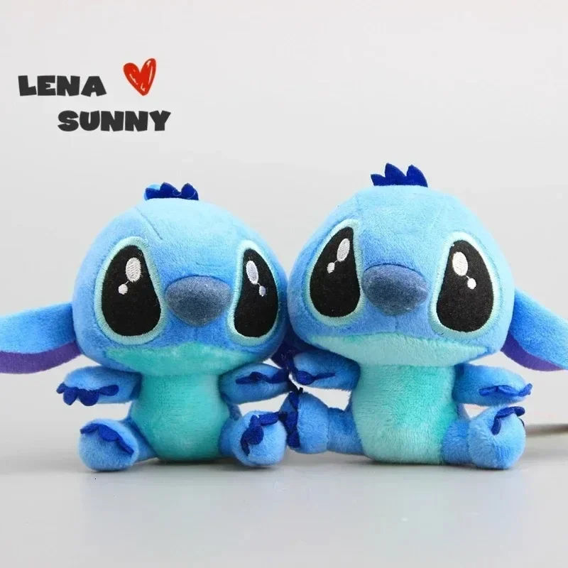 

Hot Disney Lot Cute Cartoon Lilo and Stitches Small Pendant Plush Toy, 10CM Kawaii Plush Keychain Kids Best Chirstmas Gift Toys