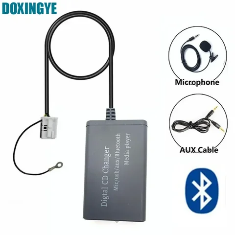 Адаптер DOXINGYE для автомобильного AUX USB Bluetooth MP3-плеера, радио, CD-чейнджера, с функцией громкой связи, для 12-контактного интерфейса VW Audi Skoda Seat Quadlock