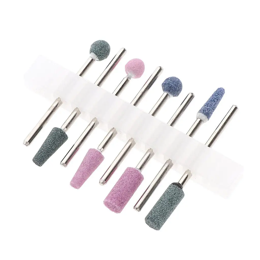 8Pcs Nail Burr Attachment Drill Nails for Polishing Callus Remover