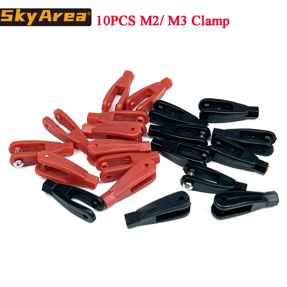 10pcs Servo Linkage Rod Clevis Coupler U-shaped Nylon Clamp 2/2.8mm for M2 M3 Push Connecting Rod  for RC Aircraft Model Parts