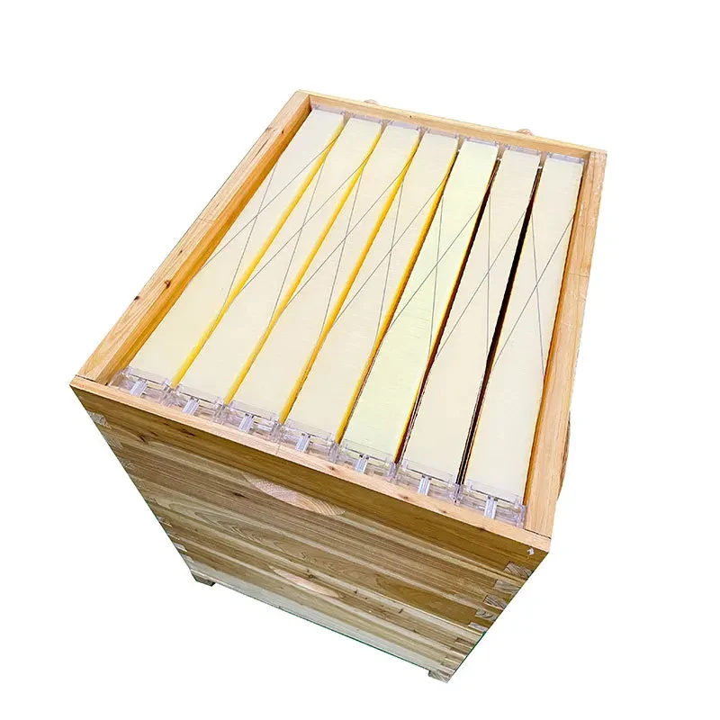 Handmade Natural Wooden Beehives Are Wax-Coated And Waterproof, With A Long Service Life