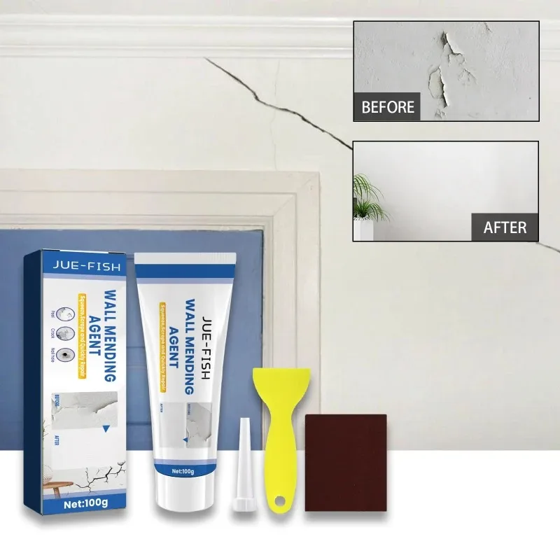 Branco impermeável Reparação Wall Paste, Artefato à prova de mofo, Crack Manutenção Renovação Agente, 100g