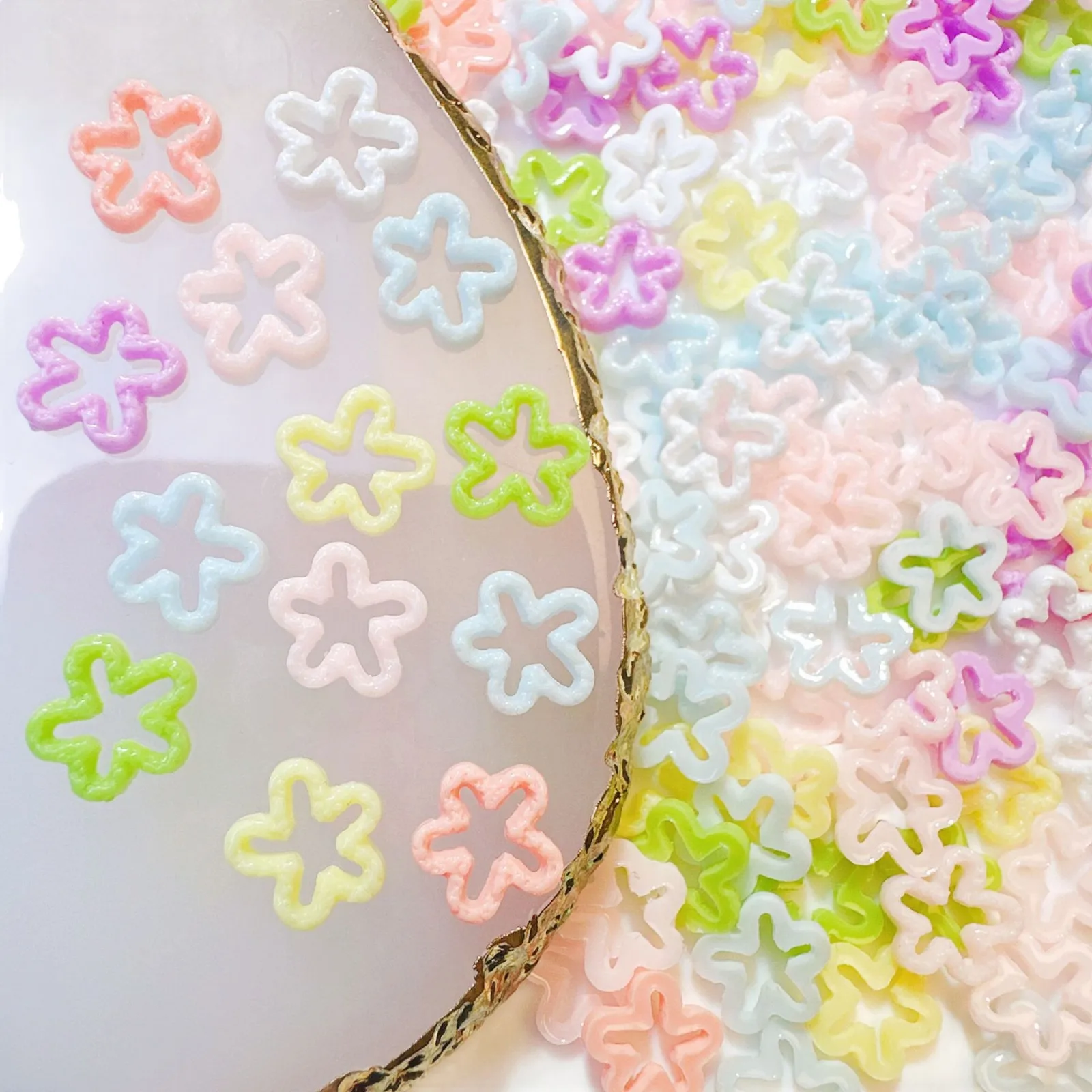 30/50/100Pcs, 9*9mm, Hollow, Hollowed-out, Flowers, Macarons, Nail Accessories, DIY, Hairpins, Accessories
