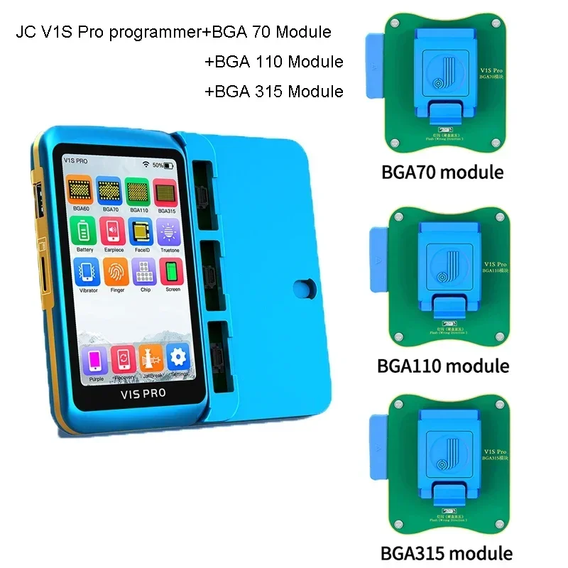 JCID V1S Pro Programmer Compatible with PRO1000S/V1SE BGA70/110/315 Module NAND Read/Write Battery Dot Matrix Projector Repair