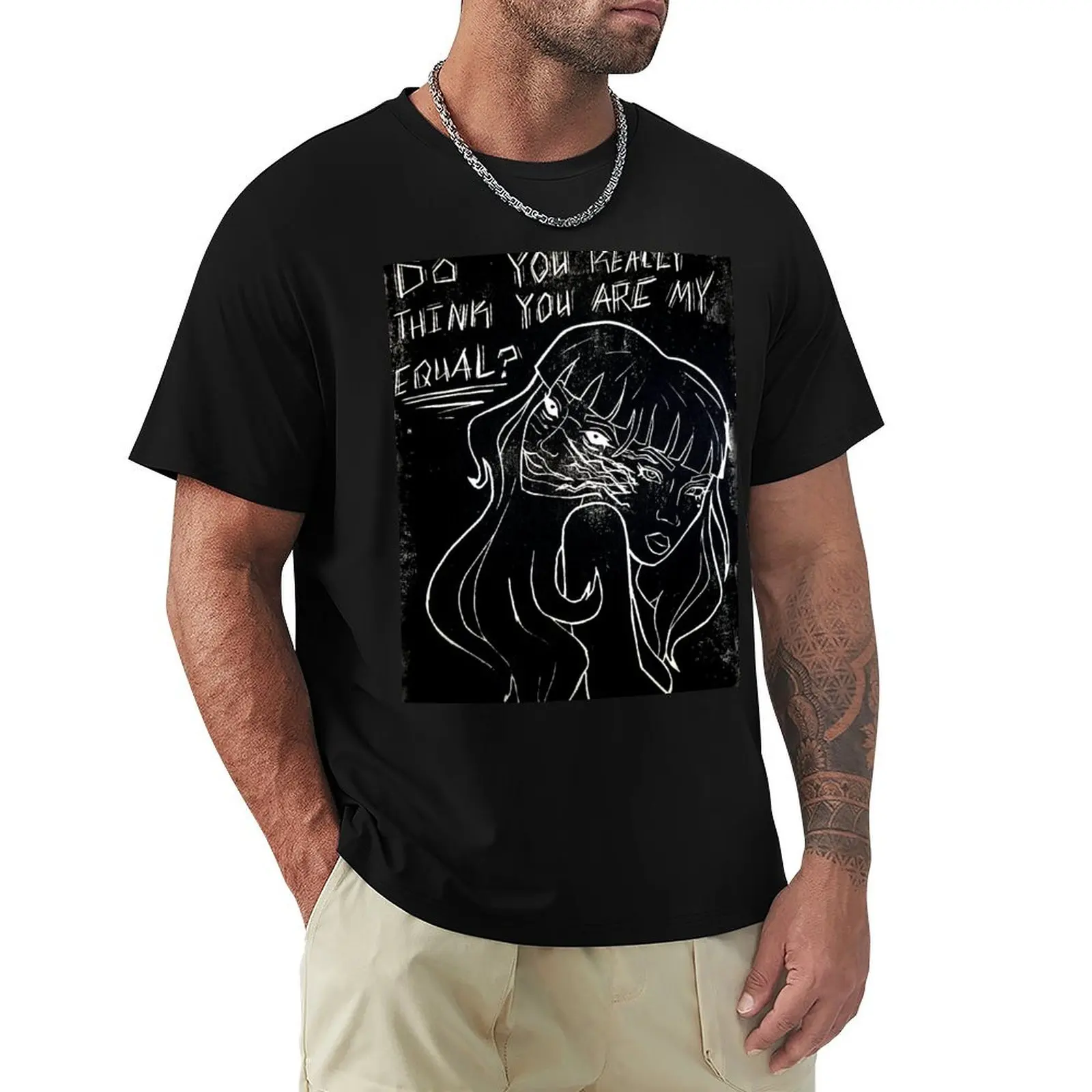 Tomie Inspired Linocut Carving Print T-Shirt Soft Touch Basic Cotton T-Shirt