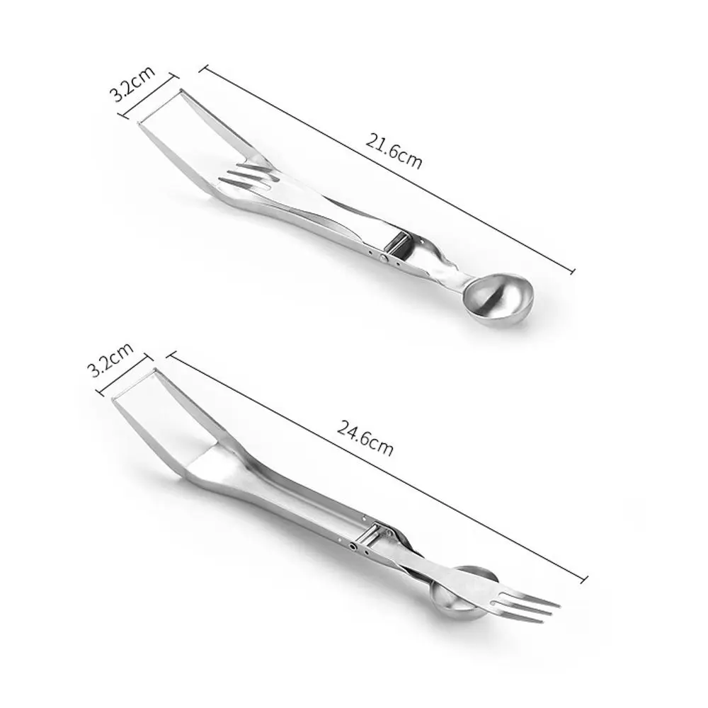 Silber Wassermelone gabel 3-in-1 Mehrzweck-Obsts ch neider schnell 430 Edelstahl Obsts chneid werkzeuge