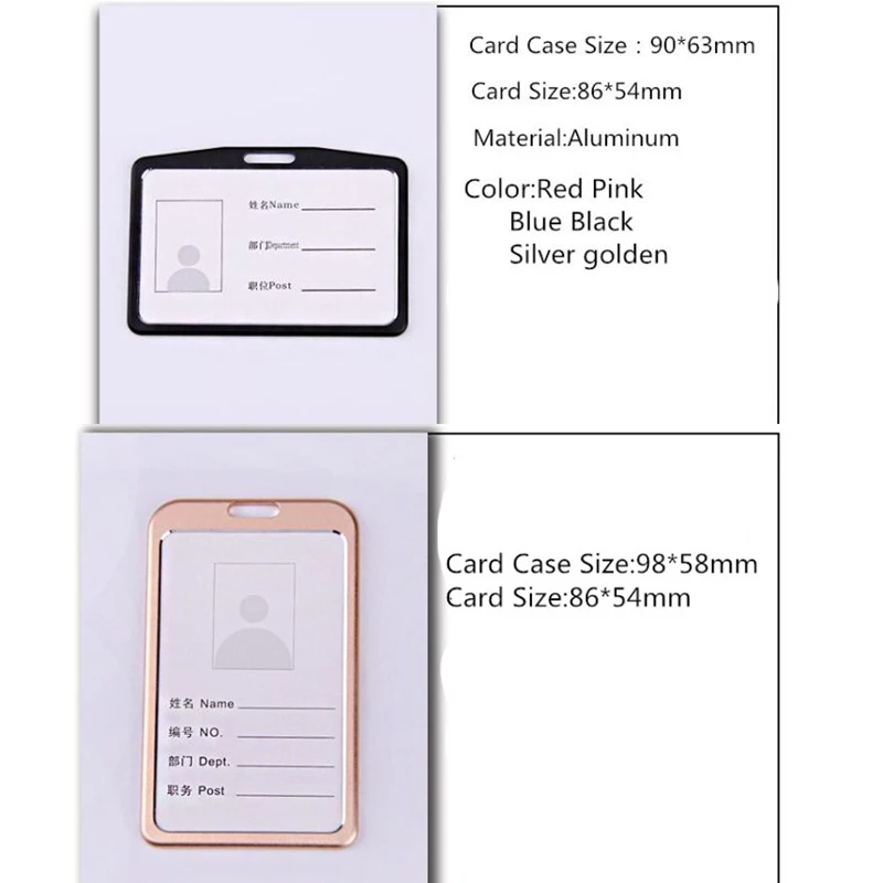 1pc Staff Work Pass Card Sleeve ID Holders Business Employee Name Badges Chest Tag Card Holder for Nurse Work Card Case Cover