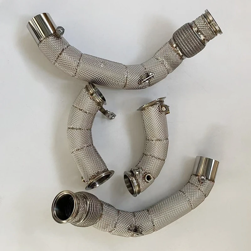 

Прямая выхлопная труба из нержавеющей стали с теплозащитным экраном для BMW F90 M5 F96 M6 F9X с OPF